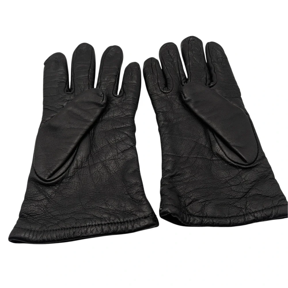 Samco Leather‎ Winter Gloves Black Wool Polyester Lining Womens Four Made in USA